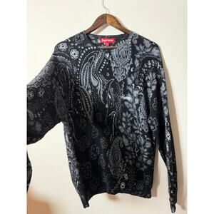 Supreme Printed Paisley Sweater 'Black' SS24
